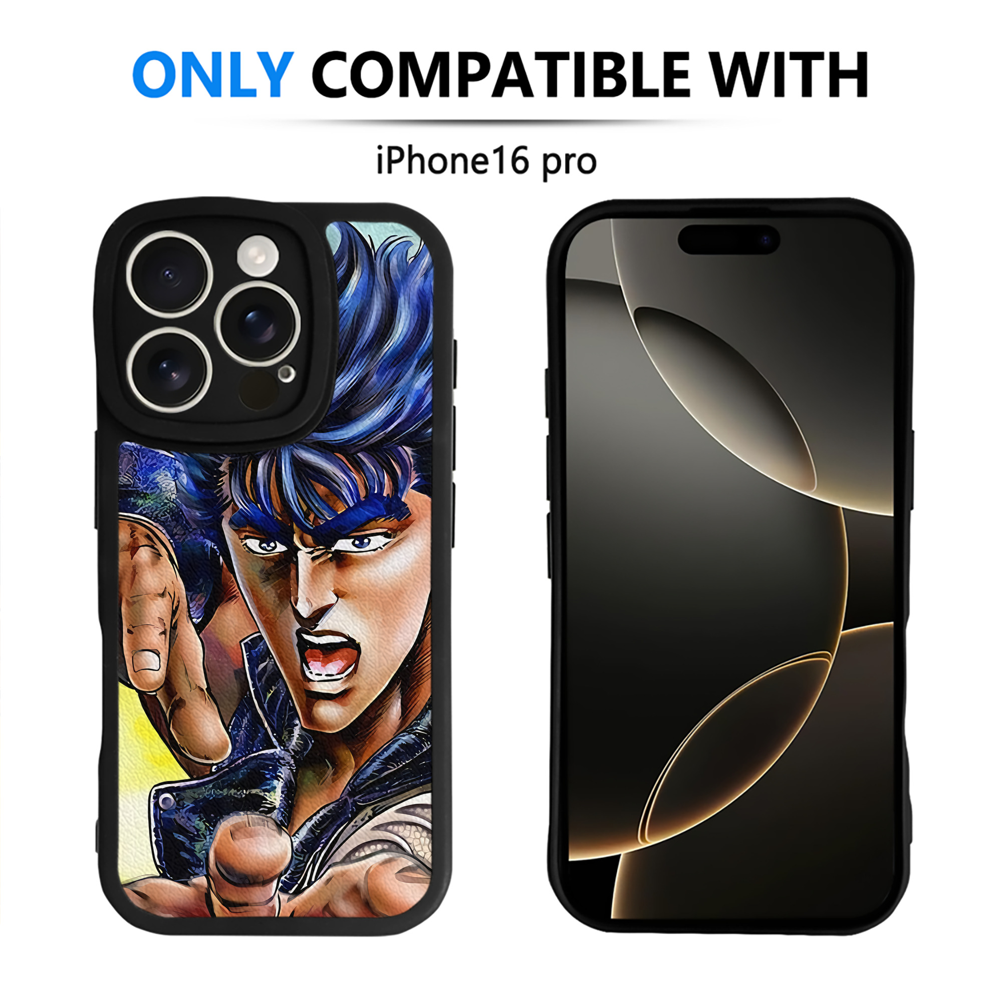 （画像用） 北斗の拳 Fist of the North Star 【iPhone 16シリーズ対応】シリコンスマホケース（レザー調） 材質：シリコン